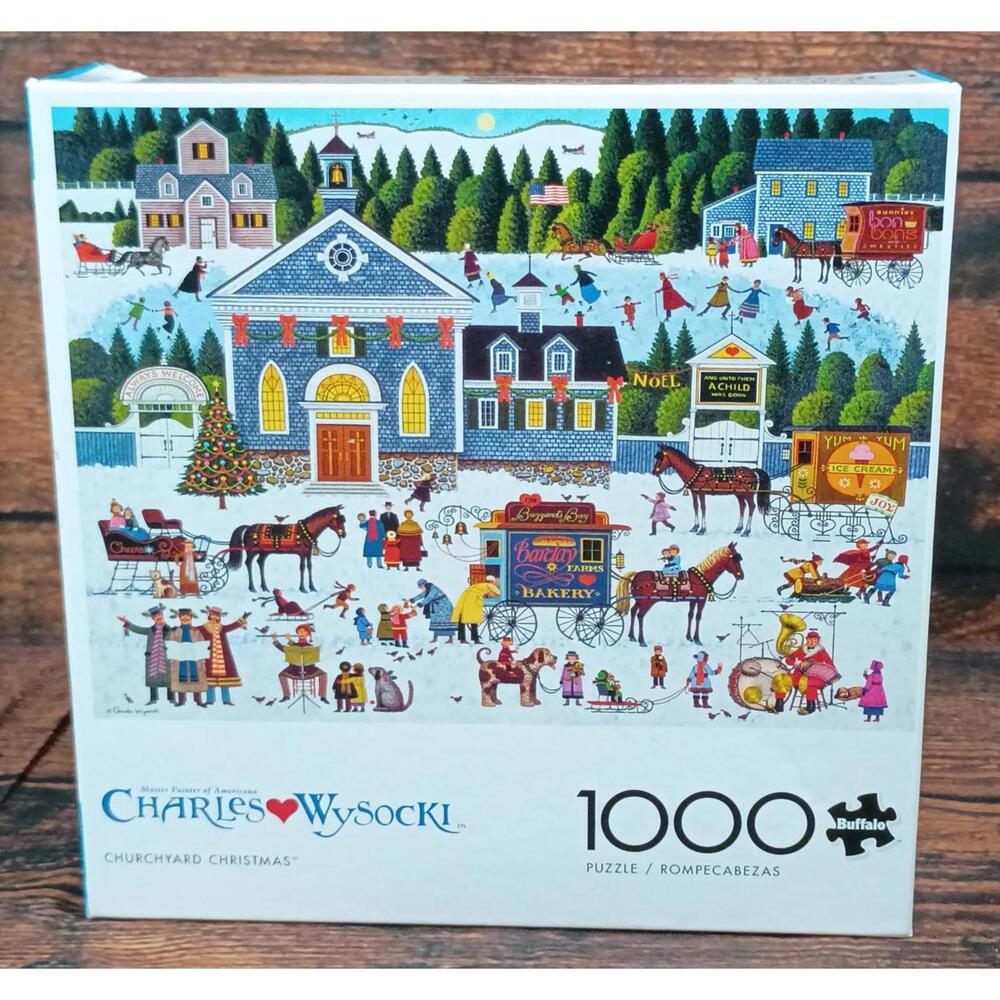 Charles Wysocki Churchyard Christmas 1000 Piece‎ Jigsaw Puzzle